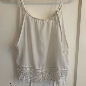 Cute white crop tank